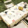 Toalha de Mesa para Acampamento ao Ar Livre, Retangular Espessada, à Prova de Óleo e Impermeável, Simples e Portátil, Personalizável com Seu Próprio Design, Toalha de Mesa para Piquenique Sem Lavar