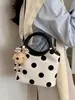 Bolso de Lunares para Mujer 2026 Nueva Moda de Verano Tendencia Bolso Cubo de Hombro Cruzado Único para el Trabajo y los Viajes