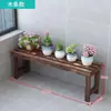 Estante para Flores de Balcón Carbonizado Estante para Flores de Exterior Caja de Flores de Madera para Macetas Patio Estante de una Sola Capa Estante para Maquetas