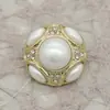 Botones metálicos vintage pintados en spray con perlas, botones de alta gama cosidos a mano con pedrería, botones estilo Chanel para ropa de mujer, botones para accesorios al por mayor