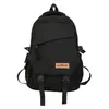 Mochila Unicolor Japonesa Mochila Escolar de Grande Capacidade Ensino Fundamental Feminina Bolsa Casual Simples Mochila para Casal Estudante Universitário