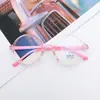 Gafas Pequeñas Azules de Luz Azul Estilo Coreano Redondas Lindas Montura para Gafas de Lectura para Niños y Niñas Ala Lei Montura Redonda