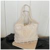 Bolso Grande de Capacidad para Viajes Casuales para Mujer 2026 Nuevo Bolso de Hombro de Encaje de Verano Bolso Tote de Tela de Nylon para Estudiante Universitario