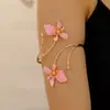 Tendencia de Moda Transfronteriza Europea y Americana Diseño de Nicho Flores Frescas Pulsera Ajustable Adecuada para que las Mujeres la Usen de Vacaciones