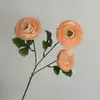 Nuevo producto: 3 Cabezas de Flores Secas, Loto de Mil Capas, Flores Artificiales para Banquete de Compromiso, Arreglo Floral de Boda, Flores Falsas Jardín Monet Azul-Morado