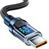 Carga Super Rápida Transfronteriza de 120W 6A Pantalla Digital Doble Tipo-C Aplicable a Apple 15/16 Huawei vivoppo Línea de Carga
