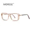 Gafas Cuadradas Anti-Luz Azul 2237 Estilo Normcore Americano Montura Óptica para Mujeres con Rostros Grandes, Gafas Planas Esenciales para un Aspecto Adelgazante durante la Ropa de Trabajo