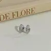 Brincos Populares de E-commerce Transfronteiriço para Mulheres Prata Esterlina S925 Banhada a Ouro 18K Estilo Ins Europeu e Americano Brincos com Zircônia Microincrustada