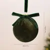 2026 Novo Enfeite de Bola de Tecido de Veludo de Natal 8CM Decoração de Árvore de Natal DIY Laço Bola Única Decoração Pendente Em Estoque