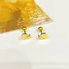 Los Pendientes de la Serie Animal Son el Nuevo Producto Popular. Aretes de Acero de Titanio Chapados en Oro Real de 18 Quilates. Tornillos de Giro, Clavos de Hueso del Oído de Aguja Fina