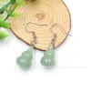 Suministro transfronterizo de pendientes de calabaza de piedra natural Pendientes de ágata de cristal Joyería creativa Regalos de vacaciones Al por mayor