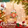 Novo Pingente de Letra de Natal Acrílico Plano 2D Sino de Presente do Papai Noel Ornamento de Decoração de Árvore de Natal