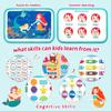 Tablero de Aprendizaje de Sirena juguetes de aprendizaje preescolar aprendizaje de vestirse tablero ocupado aprendizaje de encaje tablero ocupado de fieltro