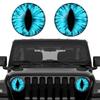 Pegatinas para faros delanteros de Wrangler con diseño de ojo de bestia de una sola pasada.