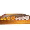 Cuentas Sueltas Redondas de Vidrio Transparente Blanco Grabado, Cuentas Cilíndricas de Vidrio Amarillo con Texto Bíblico, Cuentas de Estilo Vintage para Pulseras DIY 8-14mm