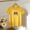 Camiseta de Verano de Manga Corta para Niñas Amazon, Top de Seda Helada con Lazo, Estilo Nuevo, Ropa de Bebé a la Moda, Casual y Transpirable