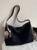 Bolsa Transversal de Camurça Transfronteiriça Feminina Grande Capacidade Nova Outono e Inverno 2025 Estampa de Leopardo Fosca Bolsa Transversal Bolsa Tote para o Trabalho