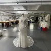 Vestido de Novia de Encaje 2026 con Mangas Largas Abullonadas Descubiertas, Cintura Corsé, Corte Ajustado, Cola de Sirena, Fábrica de Vestidos de Boda de Exportación