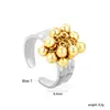 Diseño de Nicho Transfronterizo Acero Inoxidable Borla Mariposa Anillo Abierto Ajustable Chapado en Oro de 18K Moda Anillo Personalizado