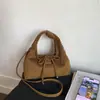 Bolso de mano de alta gama transfronterizo, bolso tipo empanada para mujer, nuevo 2026, bolso cruzado versátil de gamuza vintage, bolso de hombro, moderno