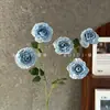 Flor de Loto Artificial de 5 Cabezas para Bodas, Fotografía de Hotel, Accesorios para Arreglos Florales, Flores Falsas para Salones de Banquetes y Decoraciones de Restaurantes, En Stock al por Mayor