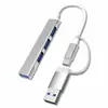 Expansor Tipo-C Hub USB Cuatro en Uno Dock de Expansión Divisor Uno a Cuatro Estación de Acoplamiento para Teléfono Móvil