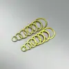 Suministro Directo de Fábrica de Llaveros de Latón, Llaveros de Cobre, Accesorios de Cuero para Manualidades, Anillas Lisas, Llaveros para Coche