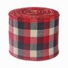 Vendas Diretas de Fábrica de Acessórios de Laço Feitos à Mão, Fitas Decorativas de Natal, Fitas Coloridas Xadrez de Imitação de Linho