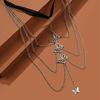 Cadena de Pierna Sexy Elástica de Mariposa Multicapa Europea y Americana Long Rui para Mujer Cadena Bohemio Multicapa de Moda para Mujer