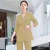 Traje traje Mujer 2024 Primavera Nuevo Estilo Coreano Chaqueta Traje de corte ajustado Traje traje Rosa caqui Marrón