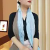 Bufanda con Protección Solar de Doble Pliegue para Mujer Verano Nueva Moda Versátil Delgada Chal para Aire Acondicionado Otoño e Invierno Doble Uso