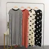 Vestido Redondo de Algodón y Seda para Mujer, Nuevo Estilo Verano 2026, Ceñido a la Cintura, Adelgazante, Tallas Grandes, Corte Holgado, Vestido Largo de Lunares de Alta Gama