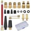 Adaptador de Válvula de Bicicleta Conjunto de 21 Peças, Kit de Válvulas de Bicicleta, Adaptador de Válvula SV AV DV, Conjunto de Bomba