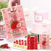 Bolsa de regalo de PE con impresión de doble cara de fresa transfronteriza, bolsa de frutas, bolsa de dulces, bolsa de mano para fiesta de cumpleaños infantil, bolsa de regalo trasera