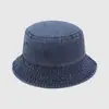 Sombrero de Pescador para Hombre, Sombrero de Mezclilla Lavado para Otoño, Sombrero de Cubo para Mujer, Sombrero Solar Vintage Europeo y Americano de Algodón para Exteriores, Senderismo, Otoño e Invierno