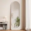 Espejo de cuerpo entero de segunda mano color nogal, espejo de pie para uso doméstico, espejo de tocador para sala de estar, espejo de tocador estilo Ins, espejo de pie para montar en la pared