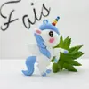 Chaveiro Boneca Cavalo Arco-Íris Pequeno Pingente Unicórnio PVC Macio Boneca Pingente Chaveiro Acessório para Carro Bolsa