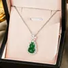 Collar de acero de titanio con cadena para clavícula femenina, imitación de calcedonia de hielo alta natural, Buda, accesorios de regalo de cumpleaños avanzados, venta al por mayor en vivo