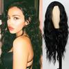 Peluca de Comercio Exterior para Mujer Europea y Americana Transfronteriza Maíz Muelle Rizo de Lana Ola Grande Cabello Largo Rizado Fibra Química Cubre-cabeza Cubierta de Cabello Largo con Raya Media