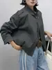 Nueva Chaqueta de Trabajo Casual Suelta de Cuello Alto Corta para Mujer Petite 2026 con un Toque de Alta Gama y Elegancia