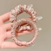 Scrunchie retrô com estampa de leopardo cor de café para outono, estilo coreano, moderno, versátil, elástico durável para rabos de cavalo e acessórios de cabelo