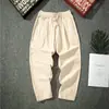 Tang Suit Hanfu Verão Estilo Chinês Linho Fino 9 Cents Algodão e Calças de Linho Perna Solta Calças Masculinas de Linho Moda Antiga