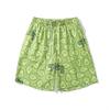 Pantalones cortos del mismo estilo con cintura elástica y cordón atado, pantalones de playa de verano de secado rápido, pantalones de pijama de pareja de dibujos animados de moda