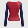 Nueva Moda Vintage Personalidad Tendencia Ropa para Mujer Transfronteriza Ajuste Delgado Estampado Remache Moda Top de un Hombro Venta al por Mayor para Chicas Calientes
