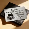 Cartera para Postales de Acero Inoxidable, Tarjetero Grabado Colorido, Pequeño Regalo para Amigos, Tarjeta Portátil Personalizada Creativa