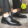 Zapatos de Cuero para Hombre de Negocios Formales que Aumentan la Altura Transpirables de Verano para Hombre Casual Británico Mejor Hombre Juvenil Negro Novio Zapatos de Boda Tendencia