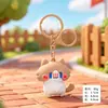 Llavero de Gato de Dibujos Animados de Pago Mensual Muñeco de Goma Blanda Colgante de Gato Lindo Decoración para Mochila Juguete Pequeño Creativo Regalo