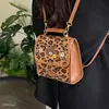 Mochila Retro Popular Bolsa Estampa de Leopardo Outono Nova Bolsa de Ombro Duplo Feminina 2026 Faculdade Deslocamento Estilo Simples Fashion Nicho