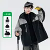 Chaqueta exterior 3 en 1 a prueba de viento e impermeable para niños y niñas para otoño e invierno, adecuada para senderismo y esquí