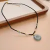 Colar de Pérolas Naturais Barrocas Alta Qualidade Luxo Leve Pequeno Novo Estilo Chinês Corrente de Clavícula Espinélio Preto Corrente de Colar de Ágata